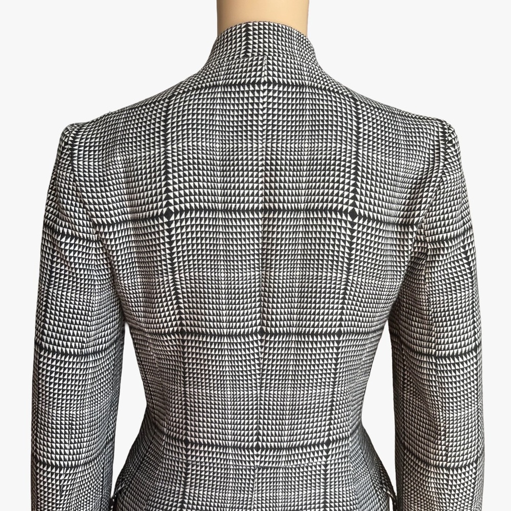 ZARA Made in Spain Wool-Blend Houndstooth Coat | Tailored Fit | Size S - Picture 7 of 10